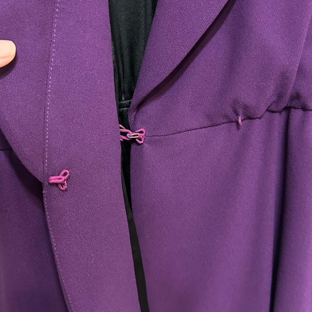 Alice + Olivia Cinched Waist Blazer Jacket Womens Small Purple Chic French Girl - Picture 8 of 14